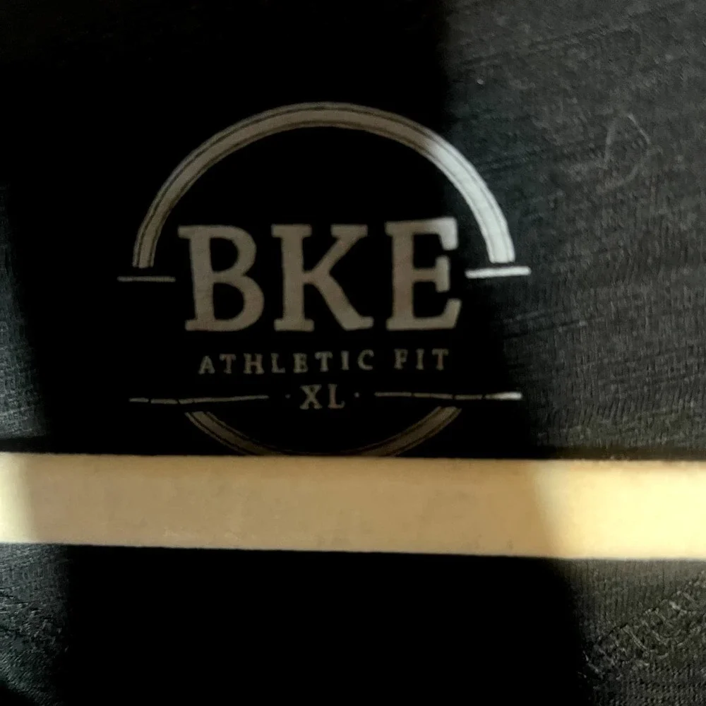 BKE Athletic Fit Black Mens Collar Short Sleeve Shirt XL - Picture 2 of 3